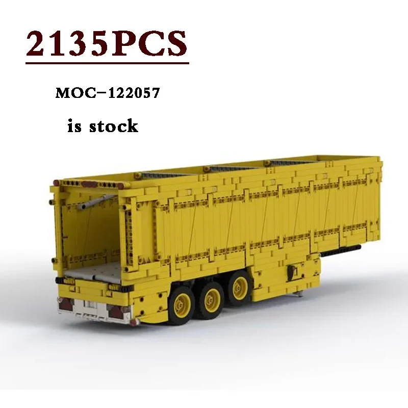 Truck Bed MOC-122057 Walking Floor Trailer Design with 4 Functions 2135 Blocks Kids Toys Boy Birthday Gift DIY Christmas Gifts