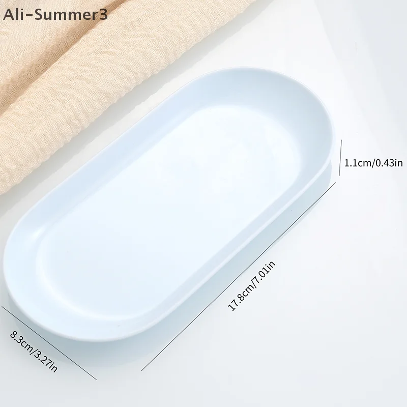 1 unidad 2025, nuevas herramientas de plástico para decoración de uñas, bandeja de almacenamiento ovalada, bandeja de exhibición de uñas postizas, suministros de pinzas para manicura, bandeja de almacenamiento de herramientas