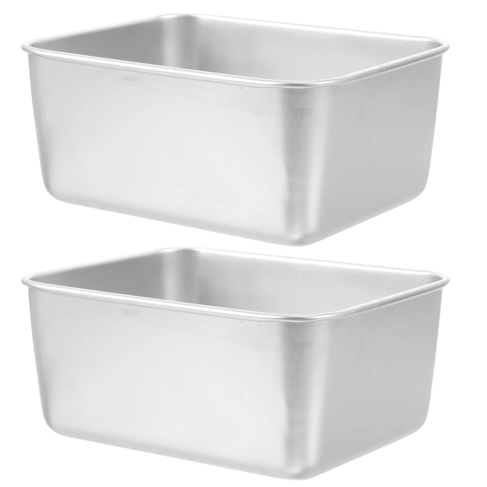 

2 Pcs Portable Camping Bowls Lightweight Stainless Steel Food Containers Outdoor Picnic Snack Rectangle Dinnerware Set 13 5X10