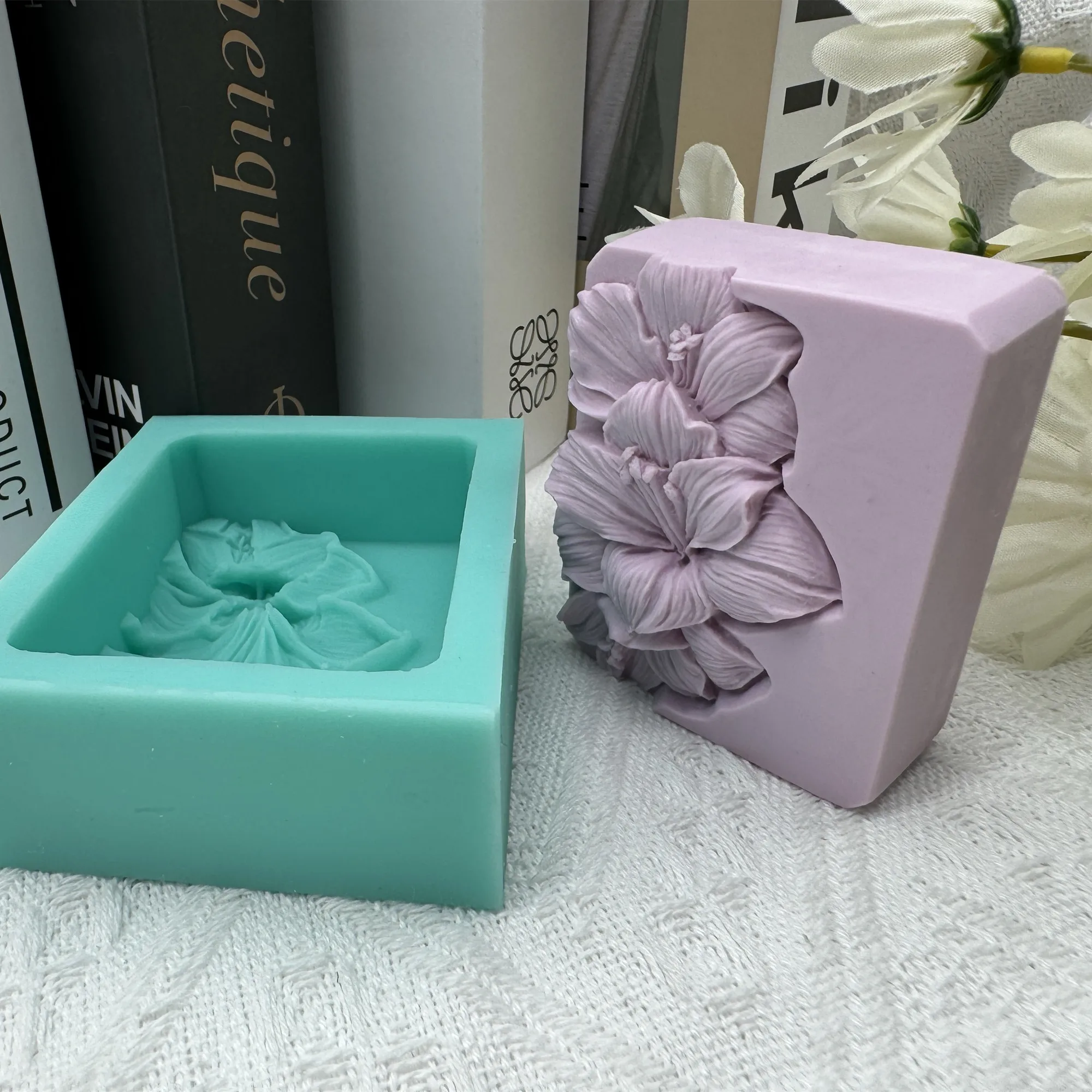 New 3D Flower Silicone Mold for Soap Making Handcraft Candle Wax Molds Aroma Gypsum Resin Decorations Craft Mould