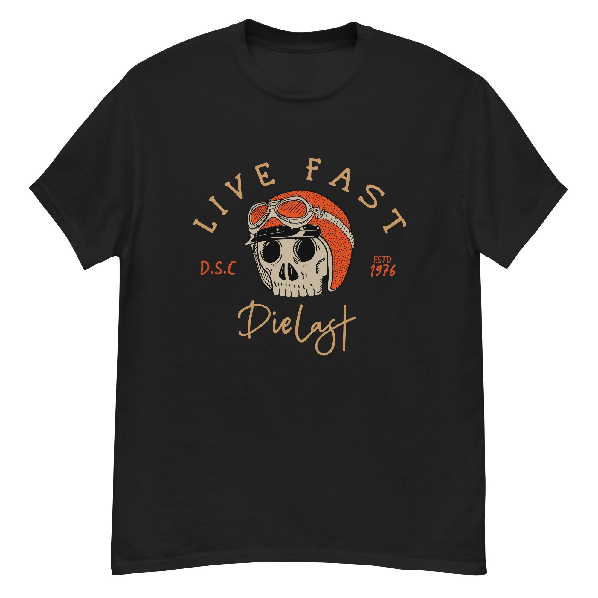 Vintage Inspired Dirtbag Social Club T Shirt 'Live Fast Die Last' Casual Streetwear Unique