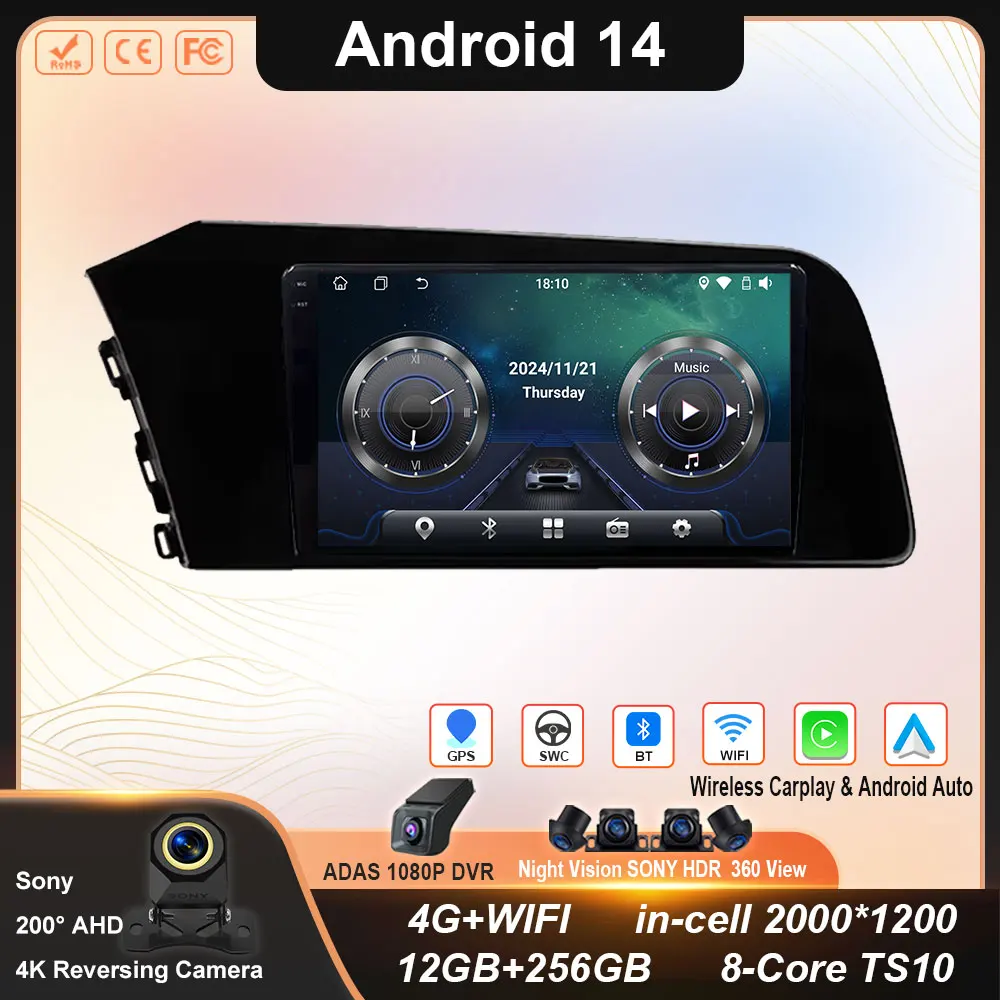 

Android 14 Car Dvd For Hyundai Elantra VII CN7 2020 - 2021 Multimedia Navigation GPS Video Autoradio Player Car Stereo Head 4G