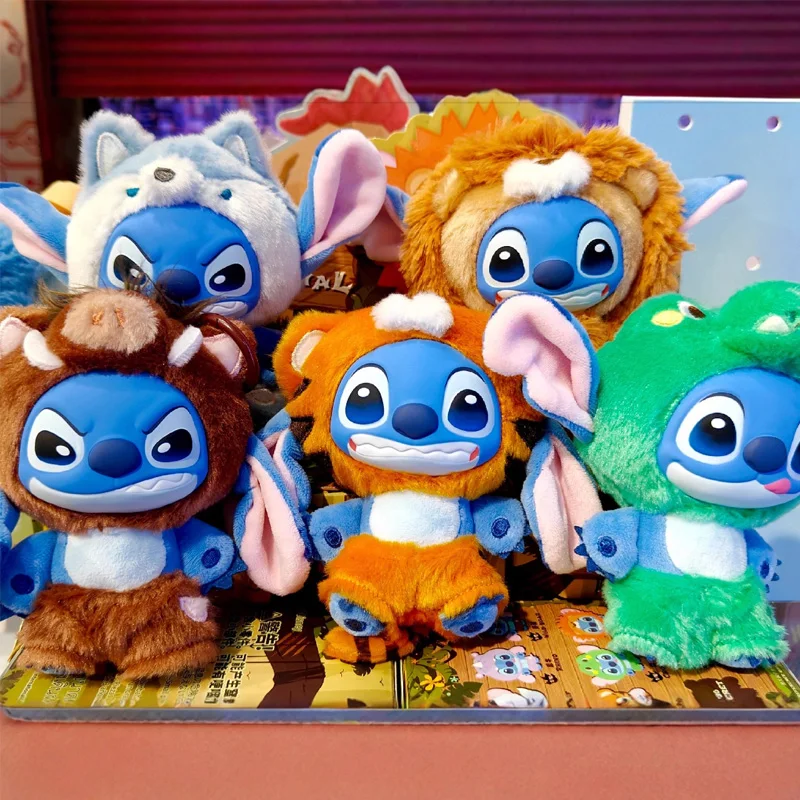 

Виниловая кукла серии Stitch Wild Animal, слепая коробка, мультяшная кукла-компаньон, изысканная сумка, подвеска, украшение, сюрприз, загадочная коробка, подарок