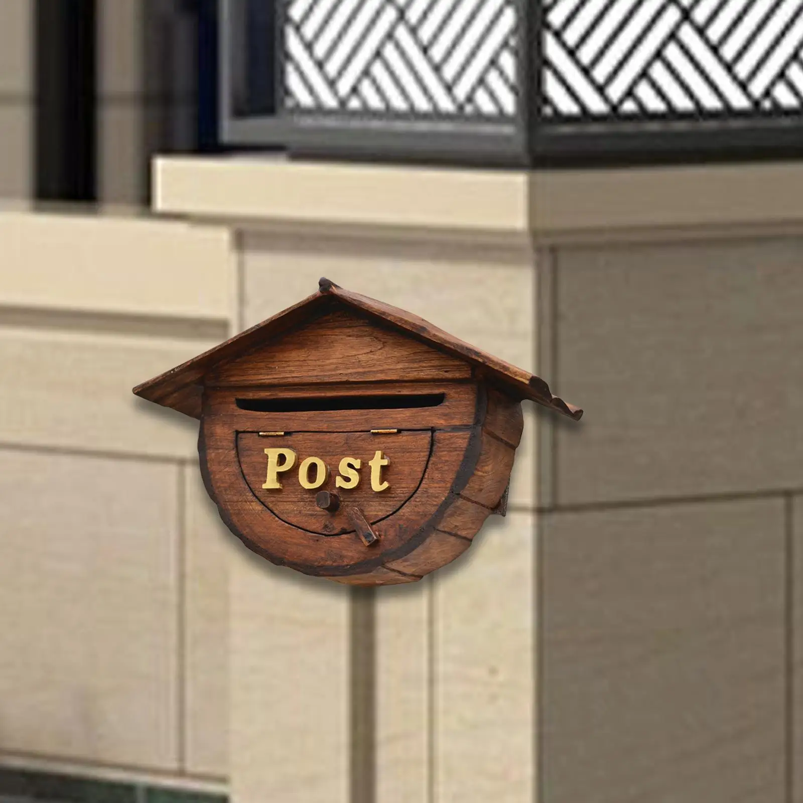 

Wood Mailbox Vintage Style Letterbox Express Mail Box Wall Mount Mail Box Letter Box for Home Indoor Farmhouse Front Door Gate