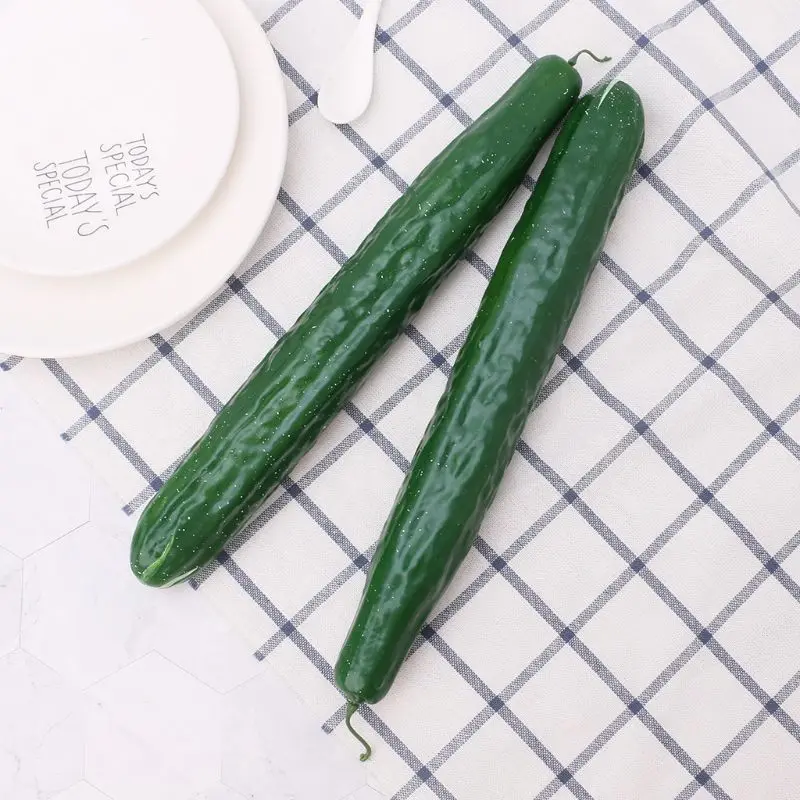 Lifelike Artificial Cucumber Simulation Fake Vegetable Photo Props Home Kitchen