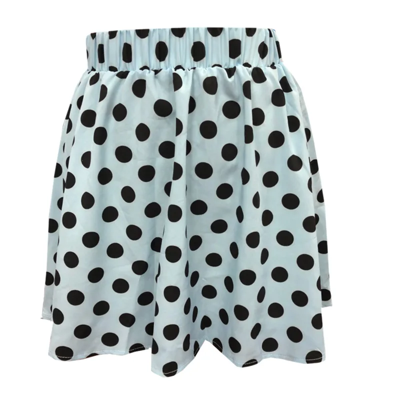 

Women A-line Polka Dot Skirts Casual A-Line Summer Korean Style Streetwear Elegant Sweet Folds Elegant Mini Skirt