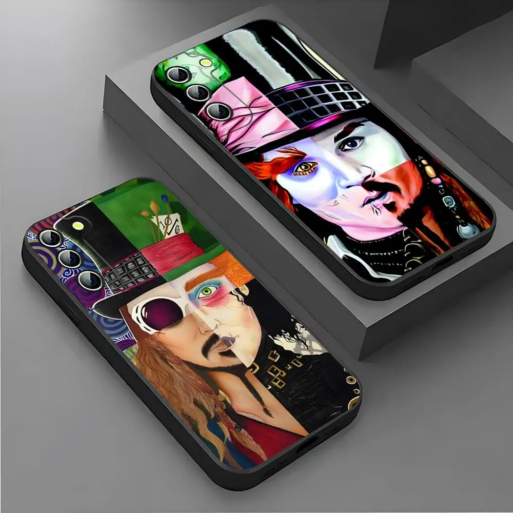 Johnny Depp Character Collage Phone Case for Samsung S24 Ultra S22 S23 S20 Fe S21 Plus Galaxy A54 A34 A24 A53 M54 Note 20 Back C