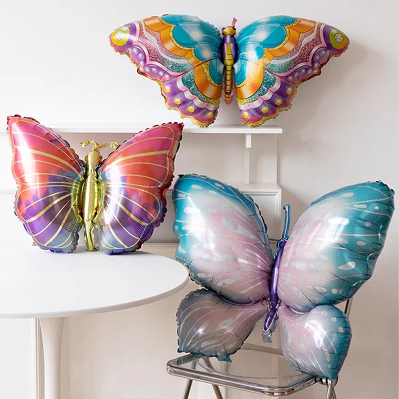 Colorful Large Butterfly Foil Balloons Birthday Party Children's Day Butterfly Theme Decoration Baby Shower Globos Kids Toy