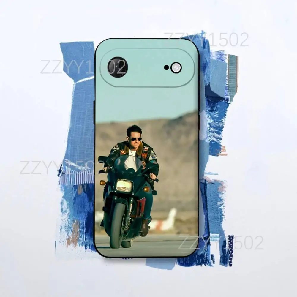 Casing Ponsel T-Top GunS M-MaverickS Untuk iPhone 17,16,15,14,13,12,Pro,Max,Plus,E,SE4,Air,Mini Hitam Funda Shell