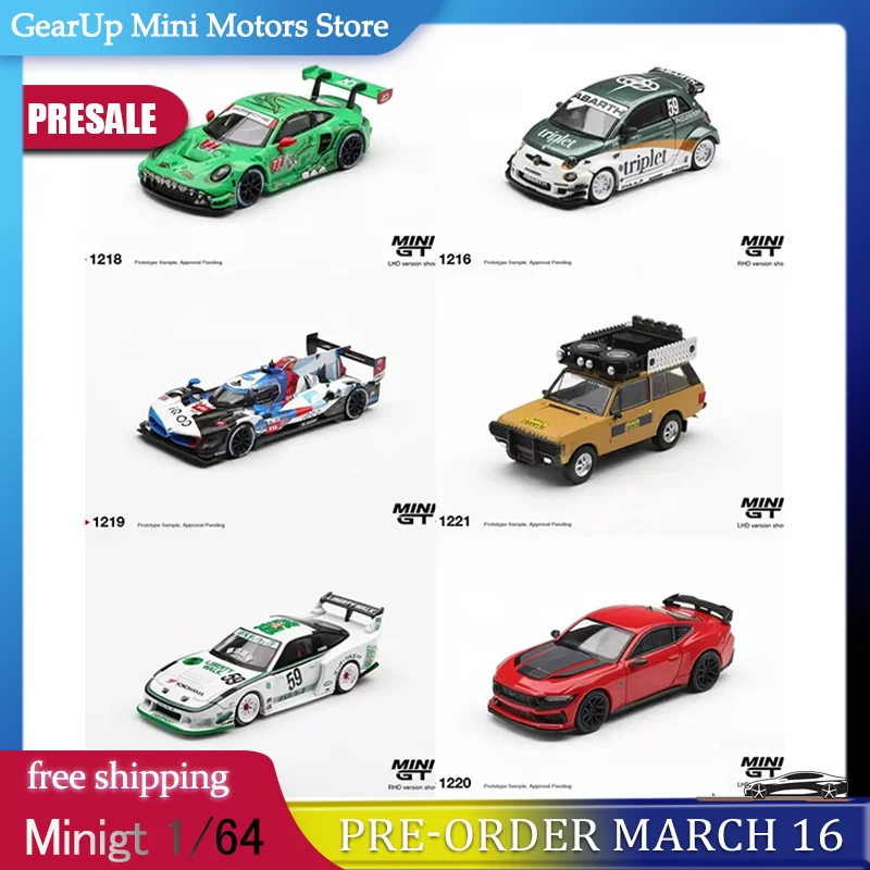 

New Minigt 1:64 Pre-Order 2026 Series 1218 Alloy Miniature Diecast Model 911 Gt3 R Bmw M Hybrid V8 Car Model Toys Kids Gift
