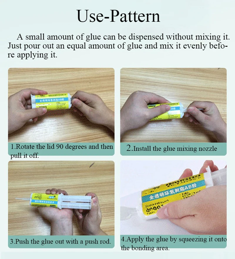 1 قطعة CNMI 50 مللي راتنجات الايبوكسي الشفافة AB الغراء 9001 5 دقائق التجفيف السريع لاصق قوي للسيراميك معدن الخشب الحجر