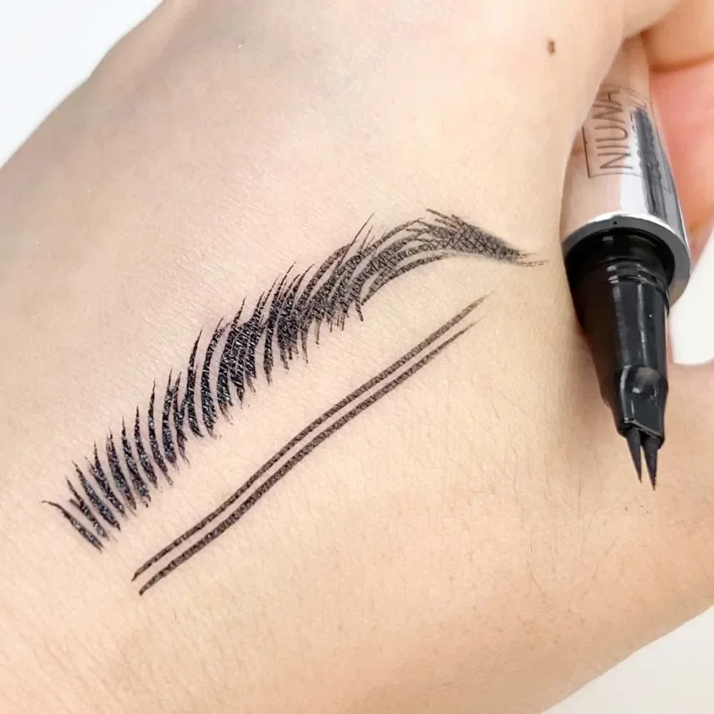 2Point Wild Eyebrow Pen Lasting Easy To Grip Eyebrow Tattoo Waterproof Ultra-fine Liquid Lying Silkworm Brow Pen Korean Makeup