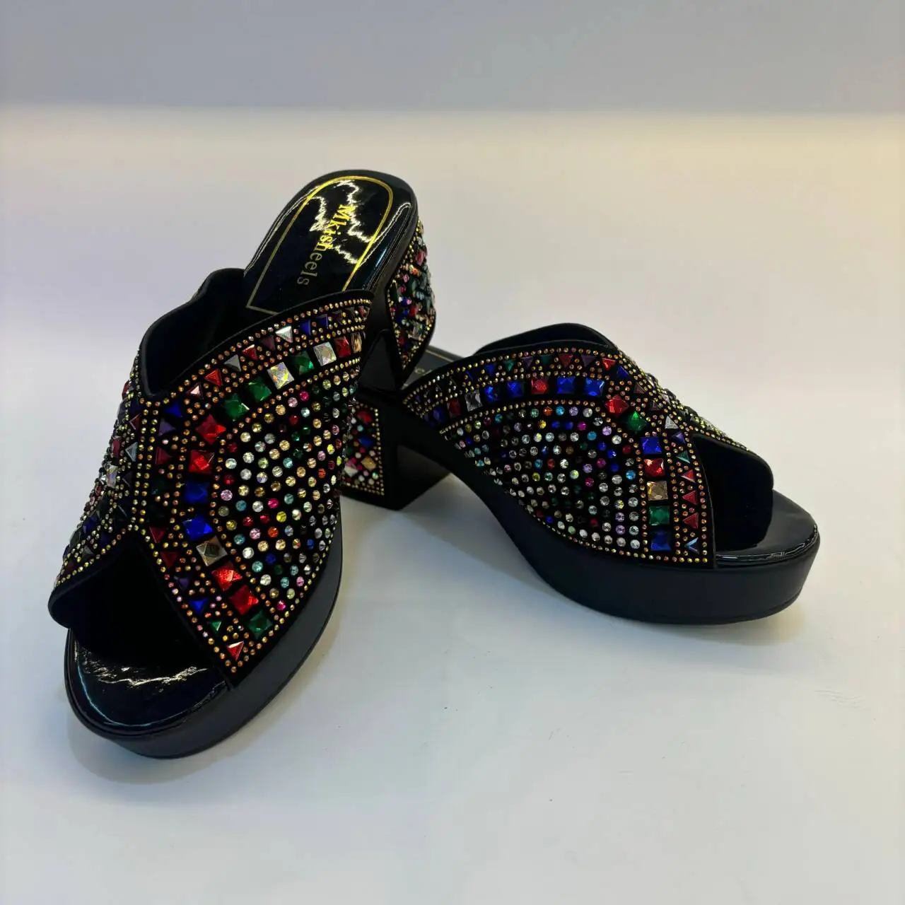 Fashion Rhinestones Sandals African Women\'s Shoes Women\'s Party Design Slippers Lightweight Ladies Women Shoes 37-42