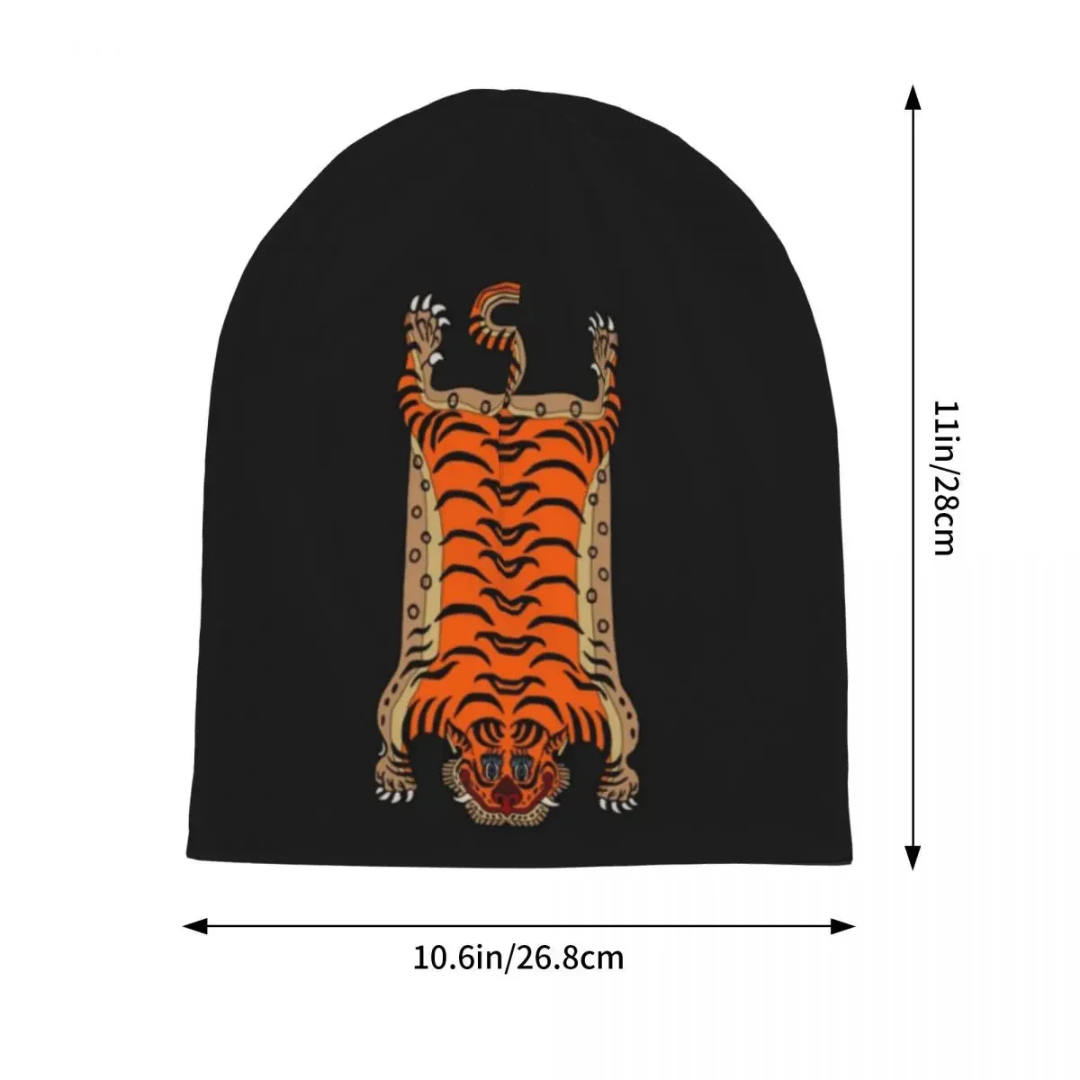 Tibetan Tiger Rug Warm Knitted Cap Fashion Bonnet Hat Autumn Winter Outdoor Beanies Hats for Men Women Adult