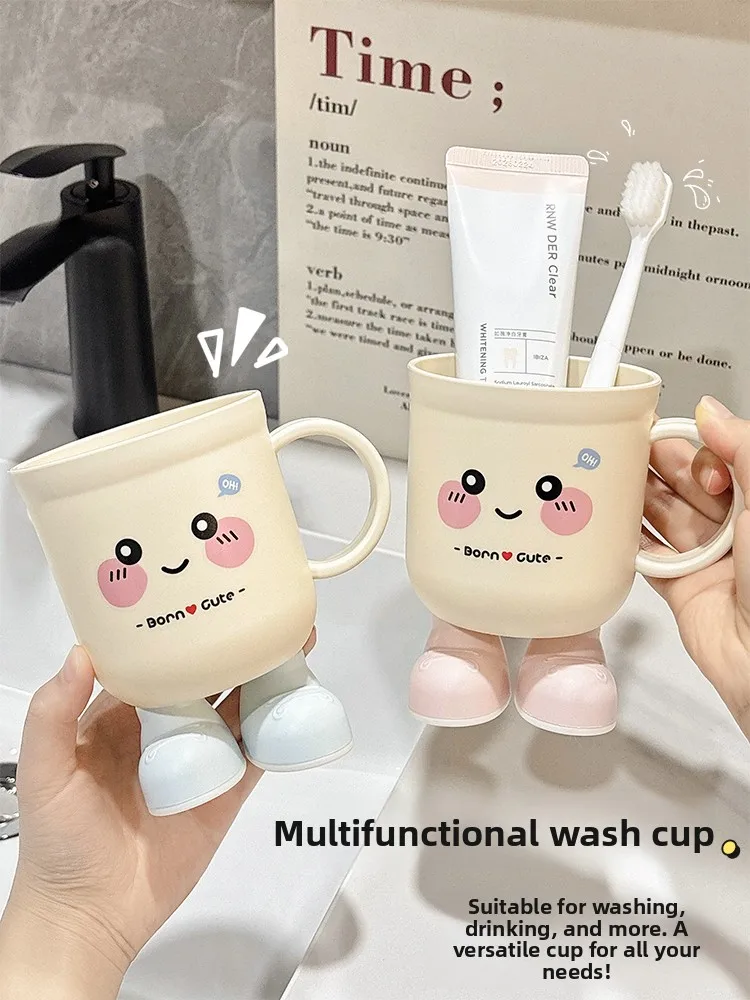 

Cute Toothbru Cup High Aesthetic Value 2025 New Home Use Children's Waing Cup Couple's Tootaste Cup Plastic Material 45...