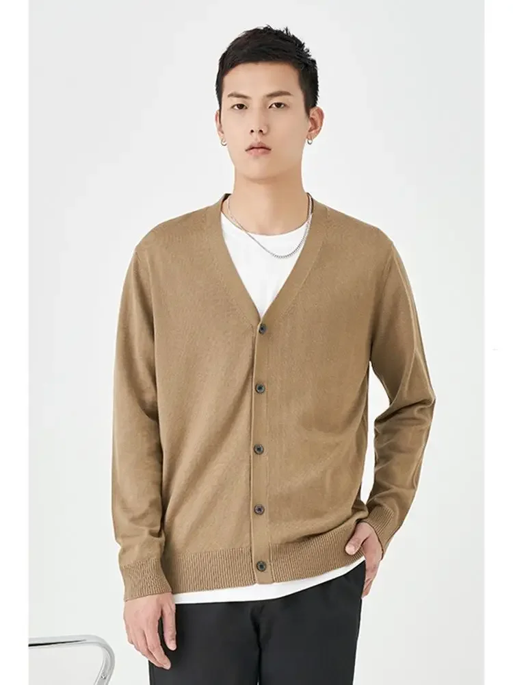 

Men Cardigan Men Sweater 2023 Autumn Cardigan Men Sweater Loose Korean Style Casual Sweater Men Autumn and Winter Coat