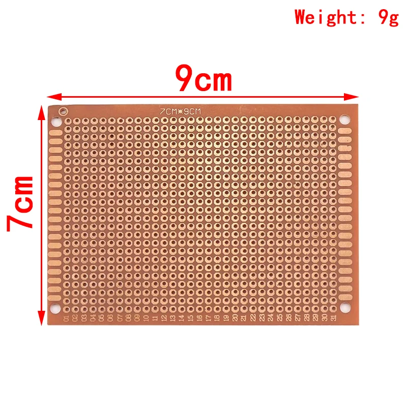 10pcs 7x9 7*9cm Single Side Prototype PCB Breadboard Universal Board Experimental Bakelite Copper Plate Circuirt Board Yellow