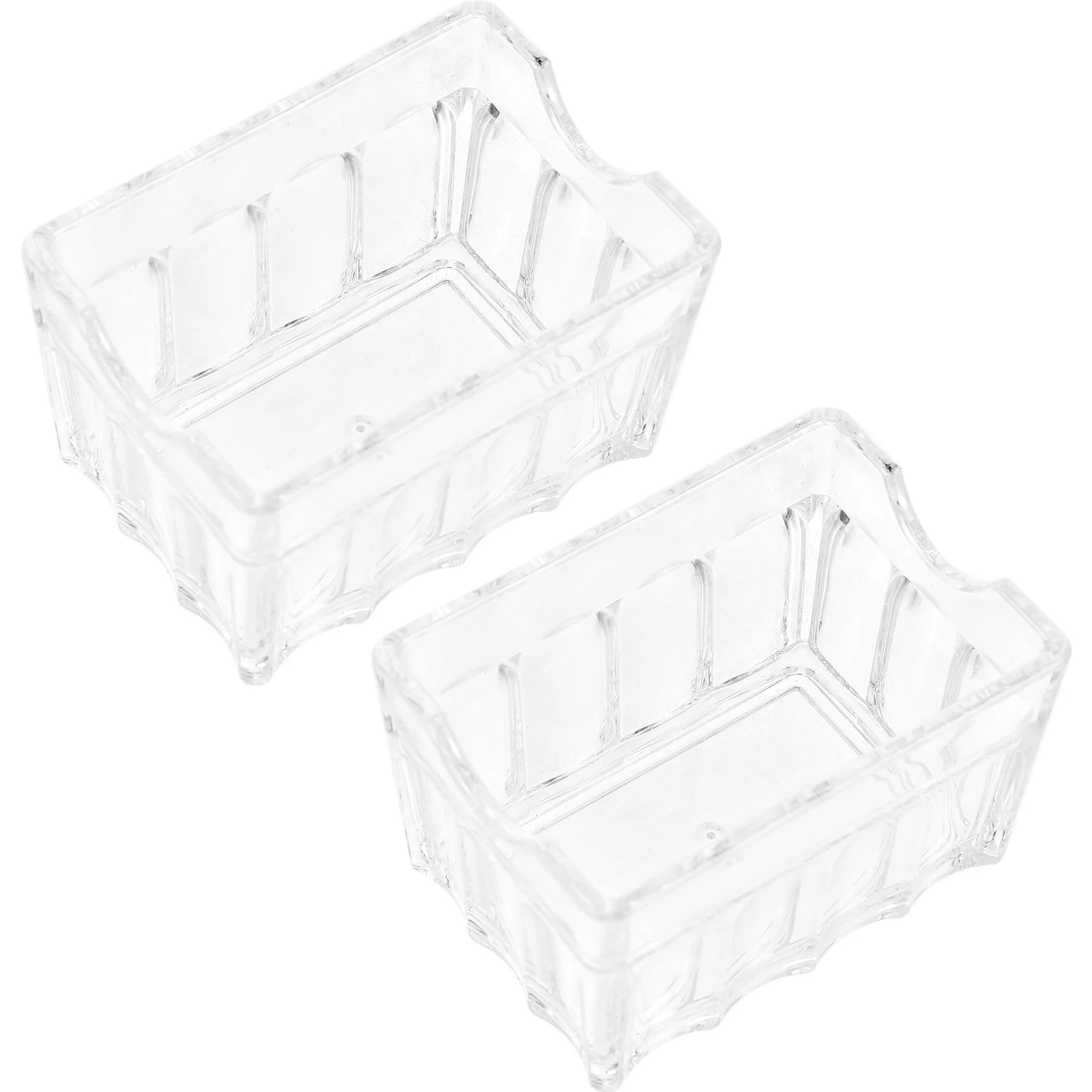 

2pcs Acrylic Tea Bag Box Transparent Coffee Bag Container Storage Organizer Clear Compartment Box For Teabags Coffee Bags Sugar