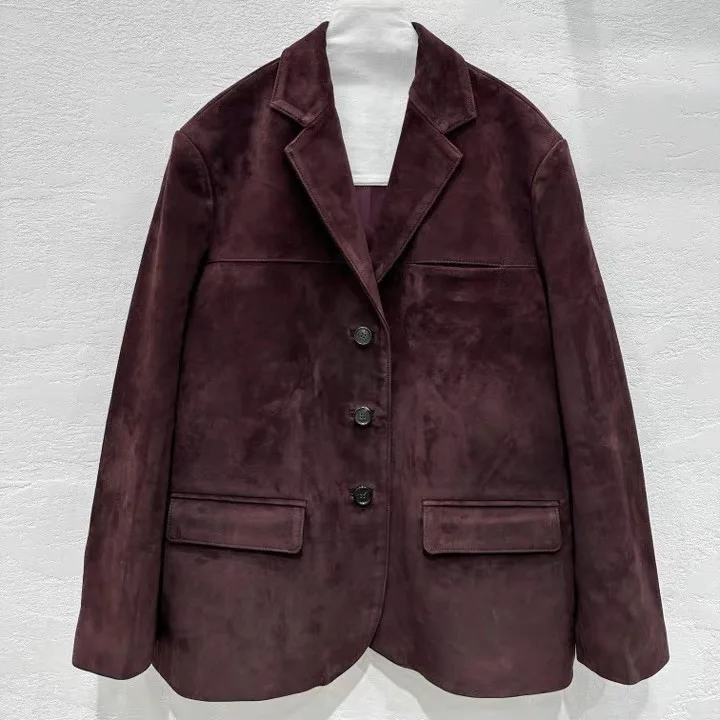 Рисунок 4 - Женский замшевый кожаный пиджак большого размера