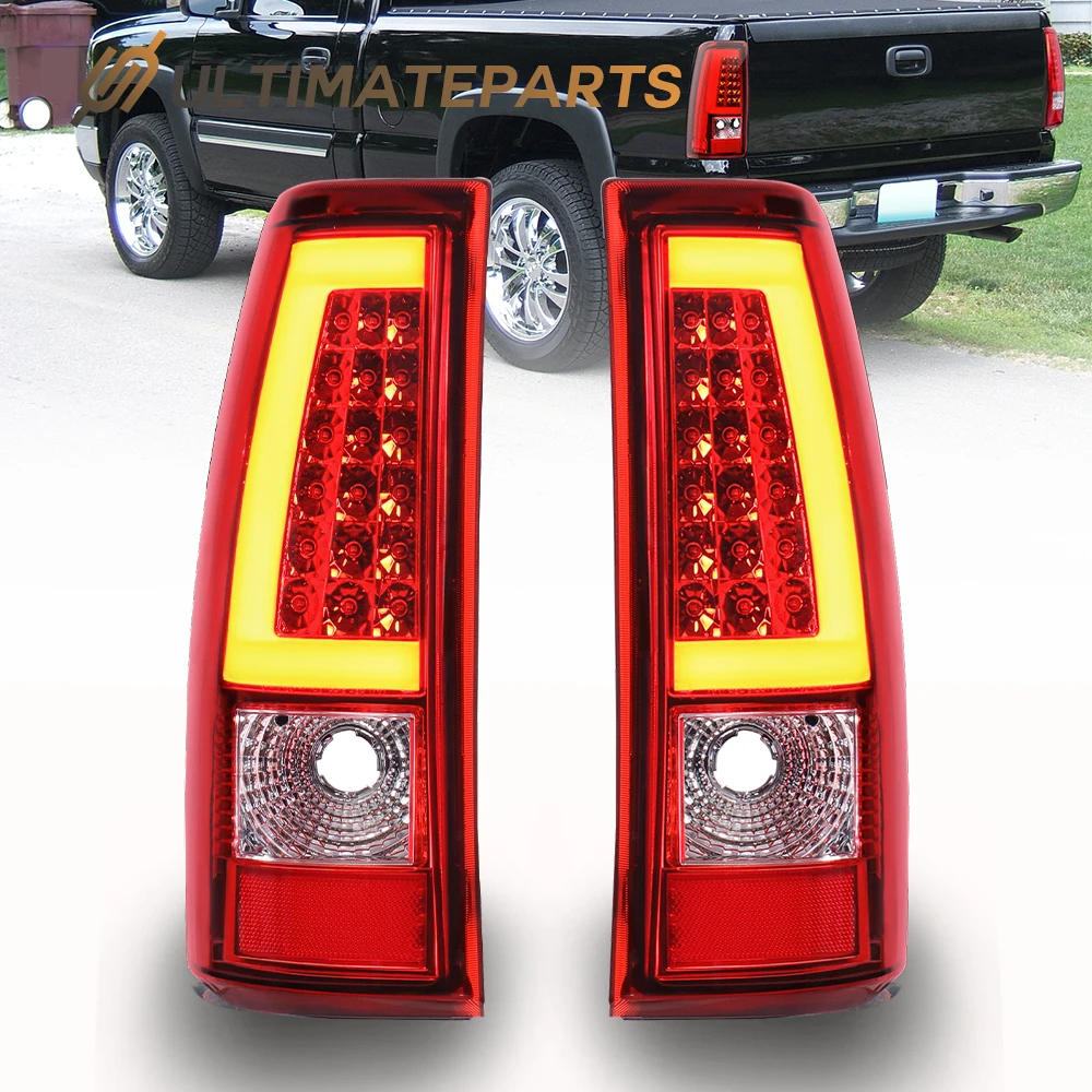 

Red LED Tail Lights Assembly For 03-06 Chevy Silverado Sierra 1500 2500HD 3500