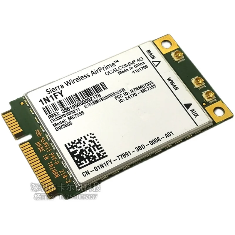 Wireless Airprime MC7355 1N1FY PCI-E LTE / HSPA + GPS 100Mbps wlan Card DW5808 Sierra 4G Module For Dell 850 700 1900 2100