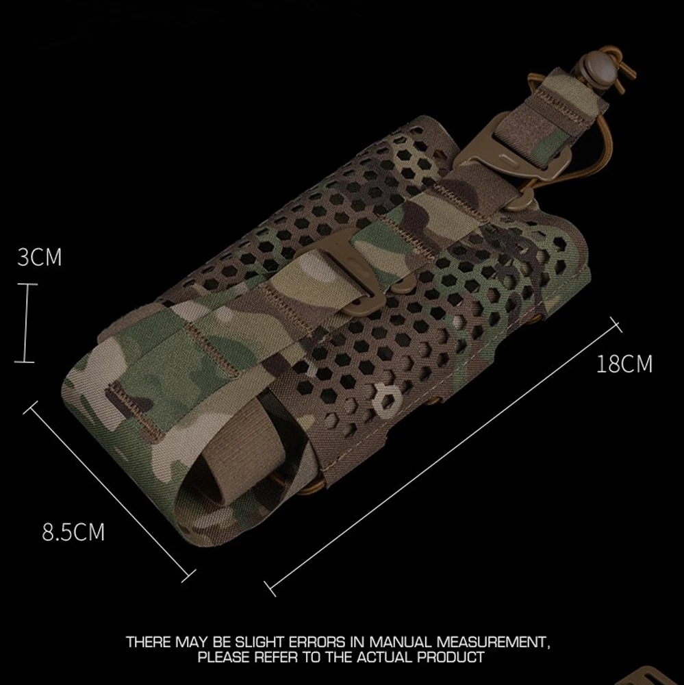 Mini Multi‑Purpose Tactical Radio Pouch, MOLLE Mount Walkie‑Talkie Holder Bag for Outdoor Hunting  Gear