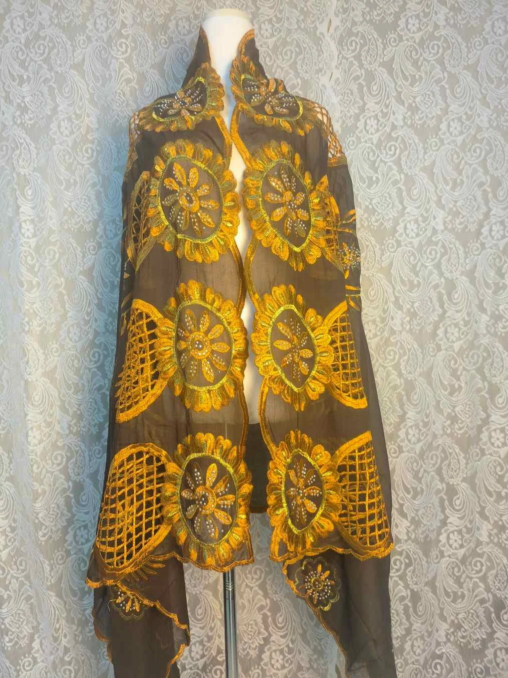 

Colorful Floral Long Cotton Abaya Scarf for Women Breathable Ethnic Islamic Hijab African Muslim Ladies High Quality Wholesale