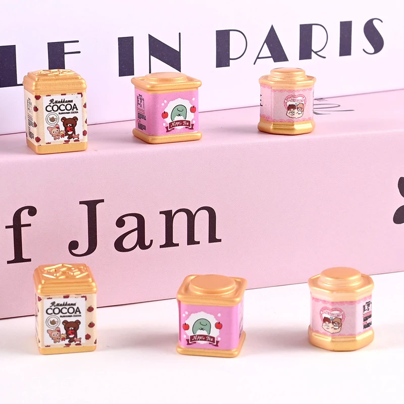 [JN] 5 STKS Mini Simulatie Snoeppot Keuken Voedsel Opslag Fles Meubels Speelgoed Voor Poppenhuis Decor