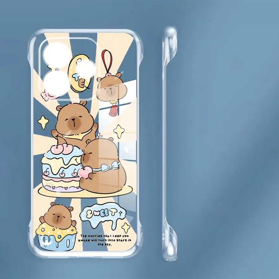 Cartoon Capybara Phone Case for Redmi Note 14ProPlus5G 14 12Pro5G 13ProPlus 13 Pro 10Pro4G TPU Soft Cover