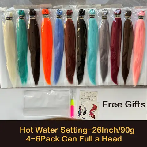 Kanekalon Wigundle 26 Inch 90g Pre Uitgerekt Jumbo Vlechten Haar Box Twist Vlechten Groothandel Synthetische Hair Extensions Voor Vrouwen