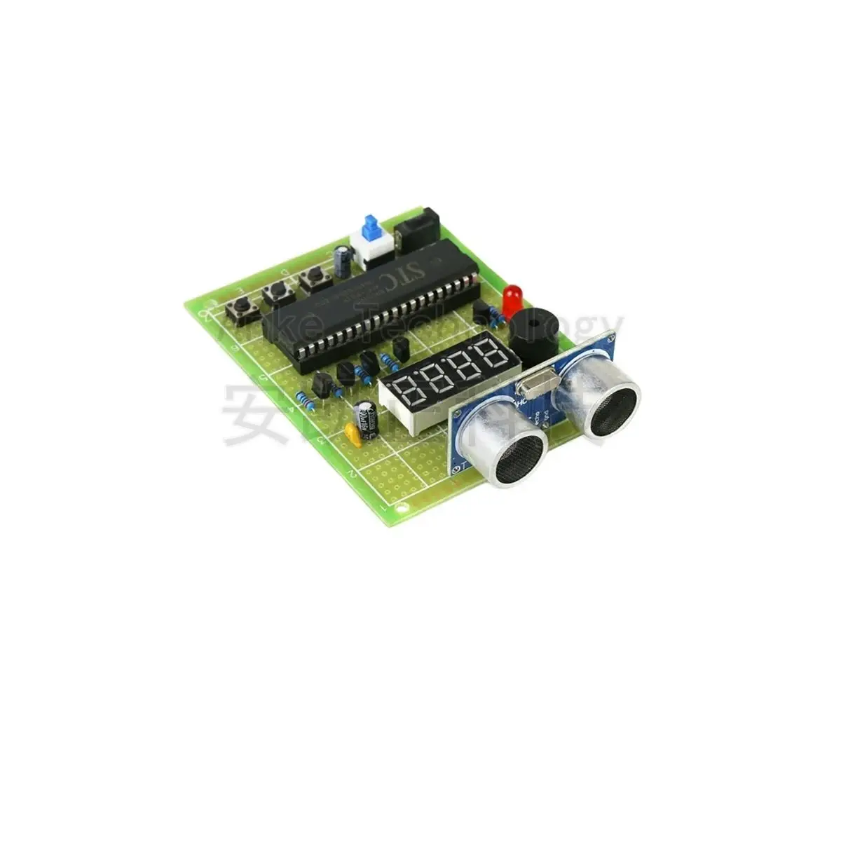 (Spare parts) Ultrasonic range finder 51 single-chip microcomputer STC89C52 electronic universal board welding production electr