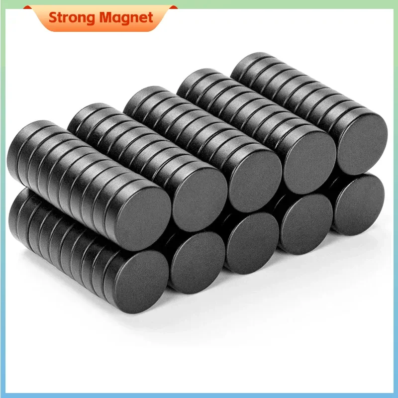 100 Stuks Zwarte Sterke Magneet Dia.8-16Mm Ronde Koelkast Ferriet Magneten Permanente Luidspreker Magneet Hardware Магнит Неодимовый