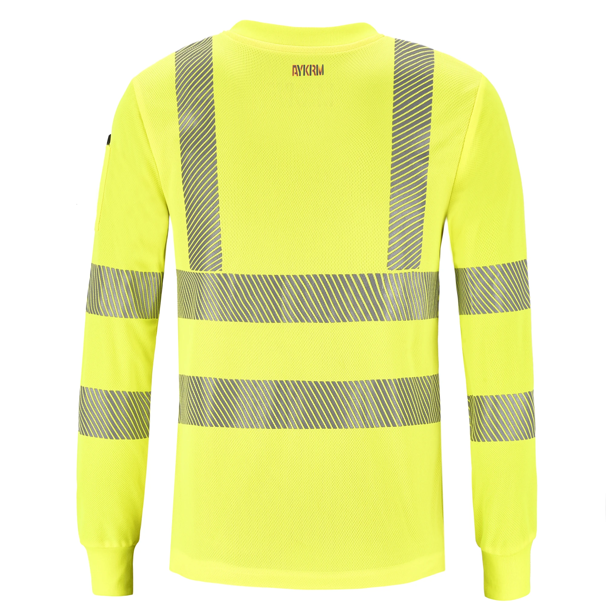 Camiseta de trabajo de seguridad de manga larga de alta visibilidad, camisetas de clase 3 hi vis, EN20471, XS-8XL