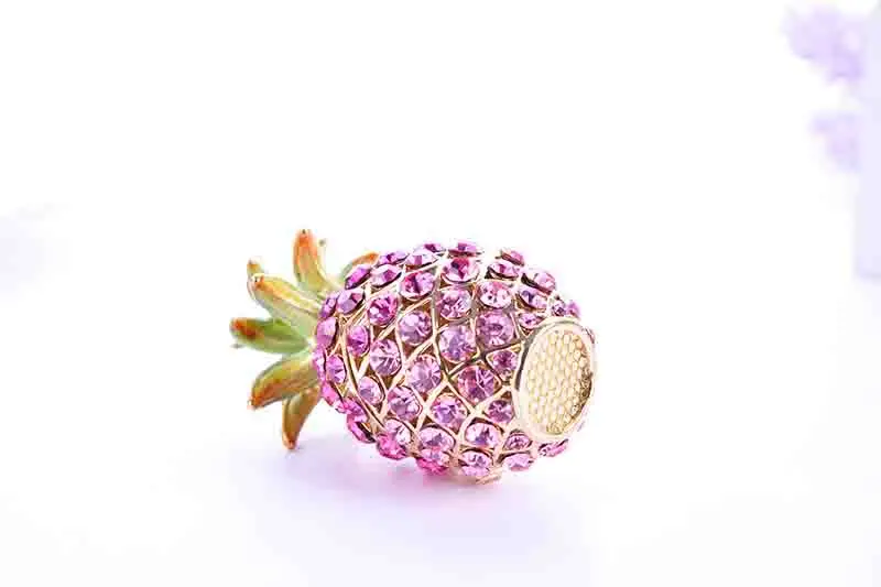 2025 Pineapple-Shaped Metal Multi functional Storage Jewelry Box Japanese Home/Office Desktop Decoration Crafts Ornament LI038