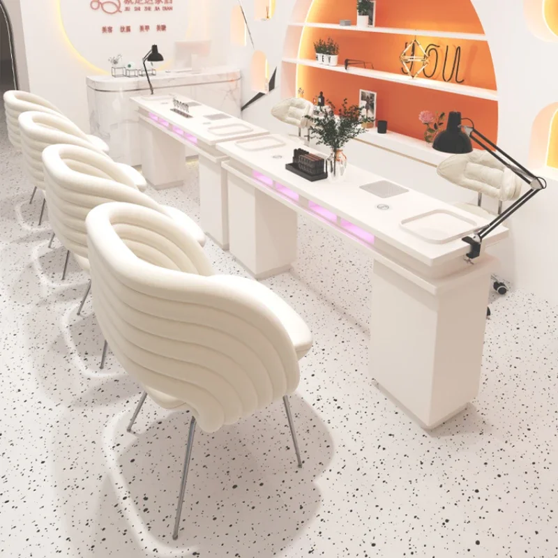 White European Nail Desk Chair Set Professionals Manicure Nail Table Nordic Aesthetic Tavolo Per Unghie Salon Furniture - Image 2