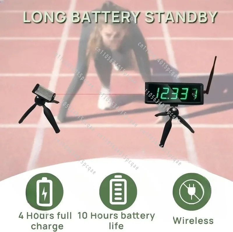 Racing Timer With  Battery Powered Wireless Laser Timer for Sprints Race Clock