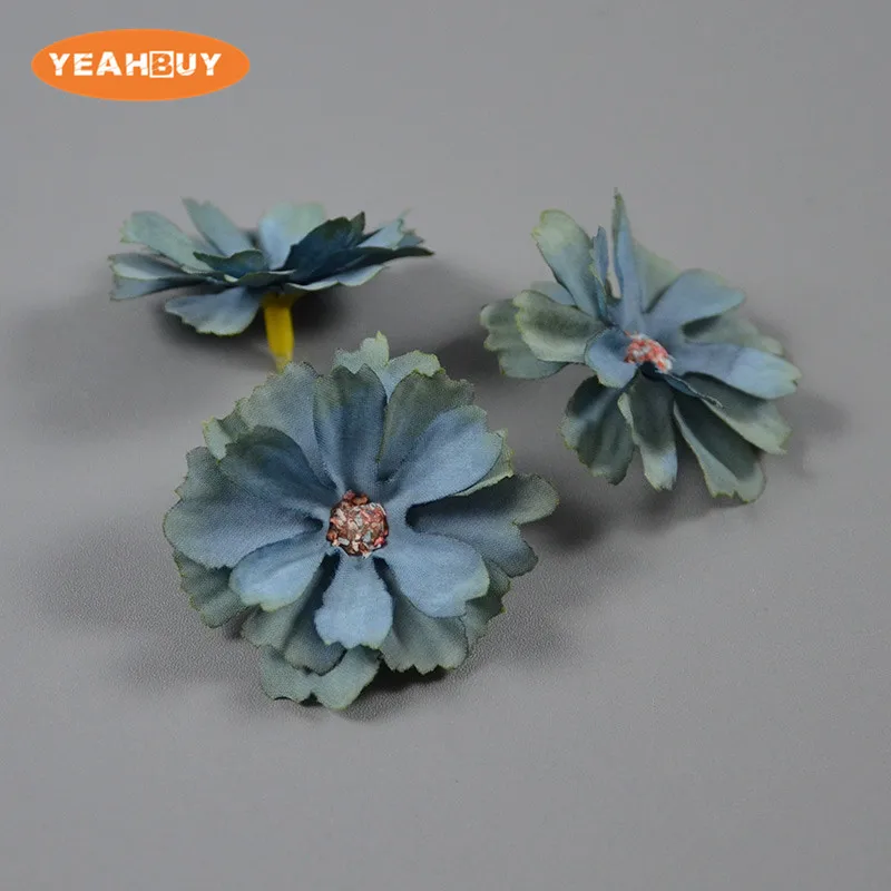 100pcs 10Colors Silk Daisy Flower Heads Home Simulation Flower Wedding Decor For Scrapbooking Handicraft Festival Decoration
