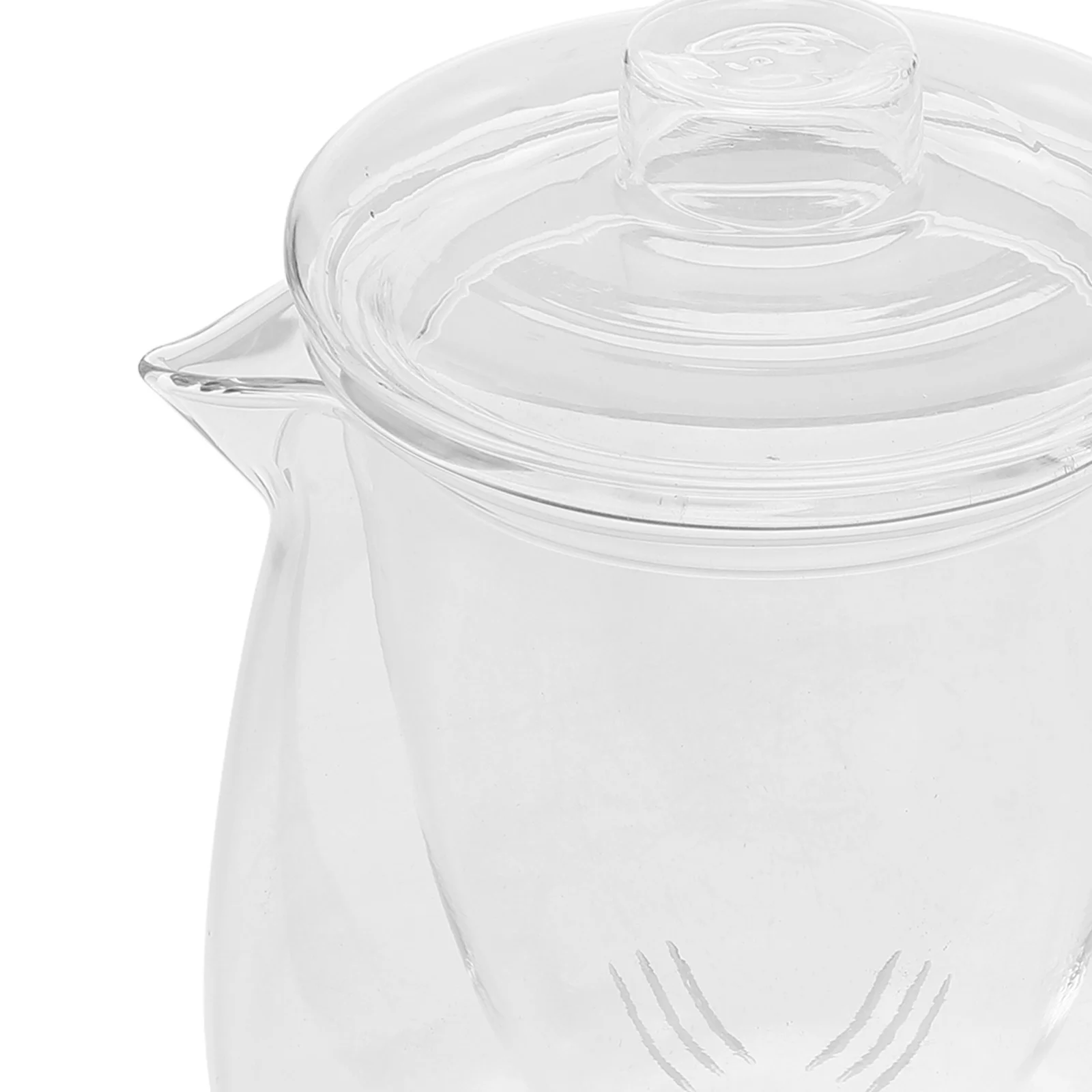 

Clear Glass Teapot Heat Resistant Small Tea Kettle for Loose Leaf Tea with Handle Easy to Pour Coffee Pot Teapot