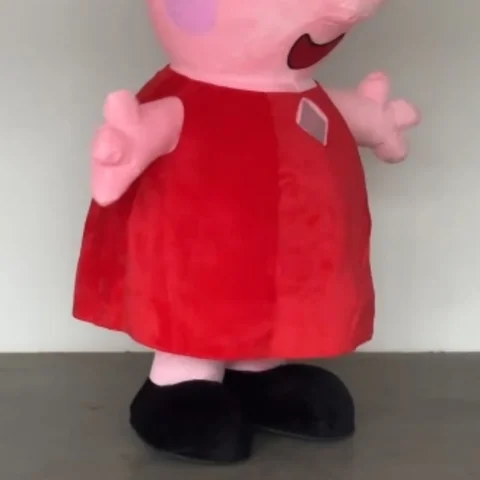 MINISO 새로운 붉은 돼지 풍선 마스코트 의상 Pepp 돼지 마스코트 의상 멋진 드레스 파티 코스프레 할로윈 풍선 마스코트