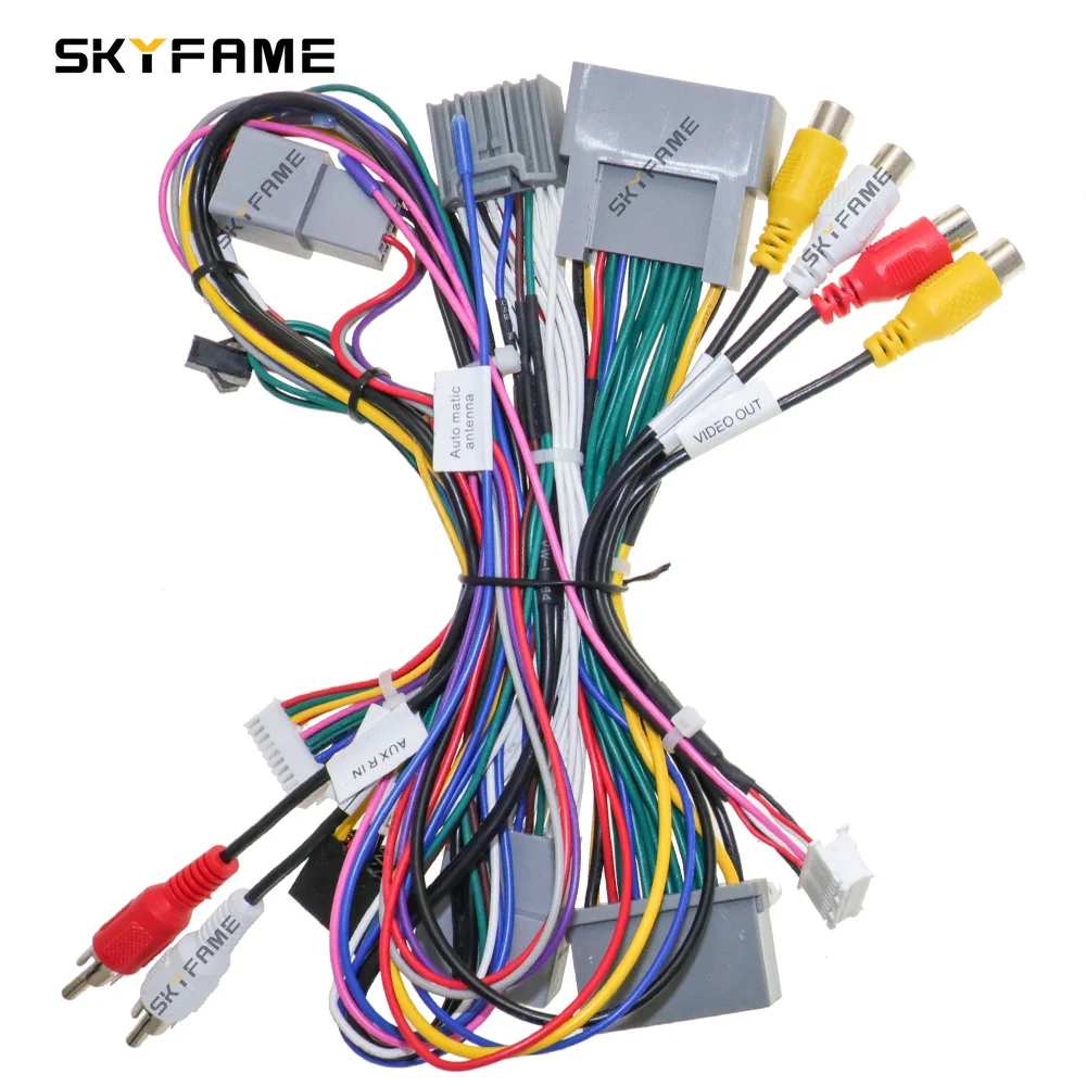 SKYFAME Auto 16 pin Kabelbaum Adapter Canbus Box Decoder Android Radio Power Kabel Für Honda Accord 8