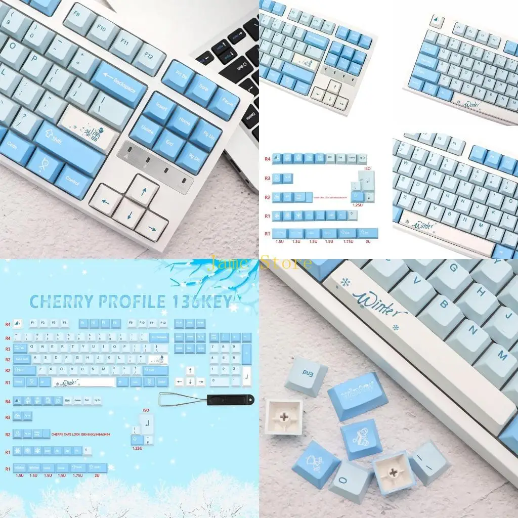 

LX0B Keycap Dye Sublimation Cherry Profile Mechanical Keyboard PBT Keycap 136Keys/Set