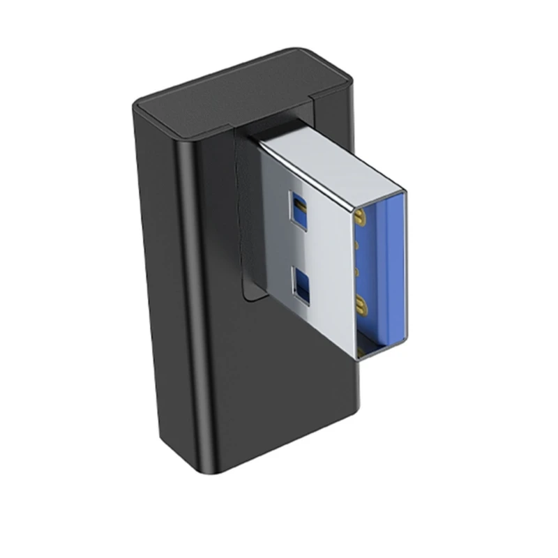 90 Degree Right Up Down Angled USB3.0 Male to Female Extension Adapter for Laptop PC USB Extension Converter H8WD
