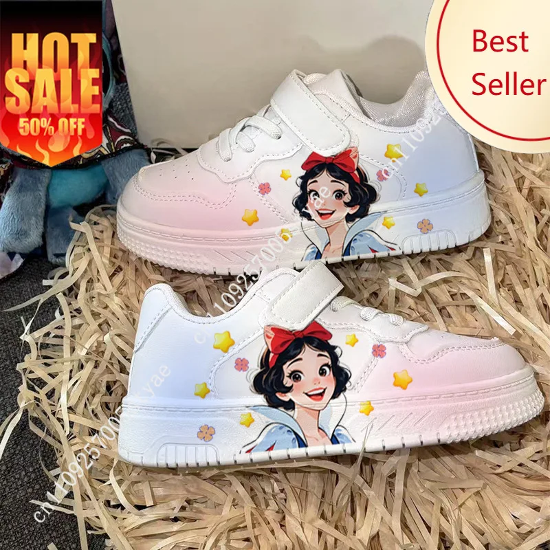 

Snow White Princess Sport Shoes Disney Cartoon Sneakers Casual Shoe Anti Slip Soft Party Holiday Decorations Gift Footwear