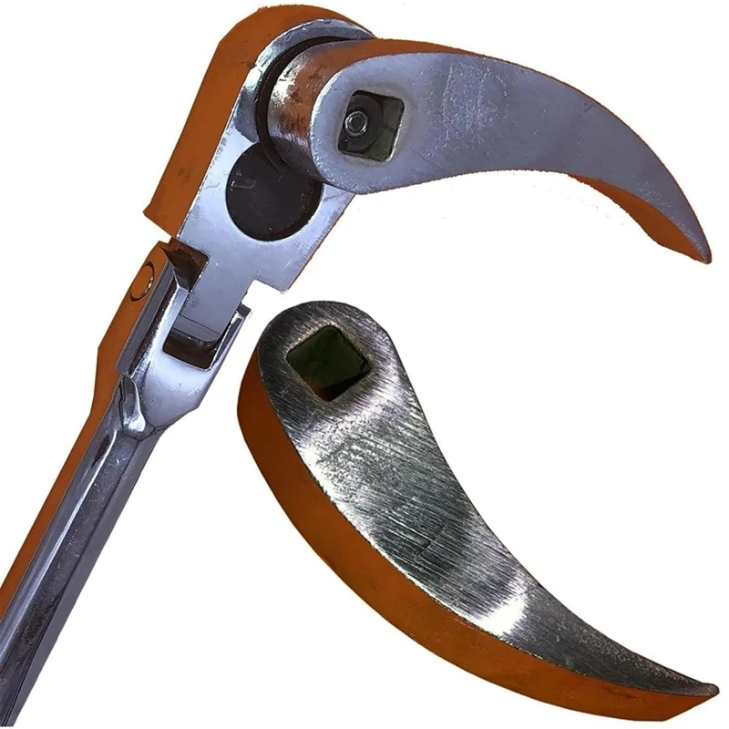 

AC23-New Crowbar Adapter Heads Tools, Adjustable Angle Heads Drop Forgeds Steel Pry Bar Fits 3/8In Ratchet,Compact Pry Bar