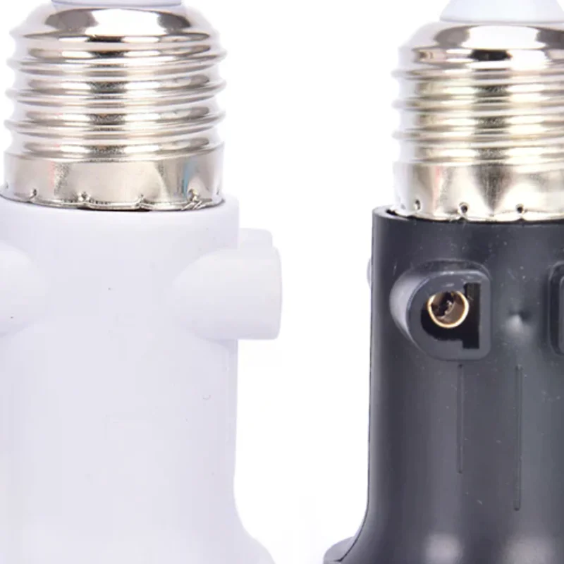 1Pc PBT Fireproof E27 Bulb Adapter Lamp Holder Base Socket Conversion with EU Plug