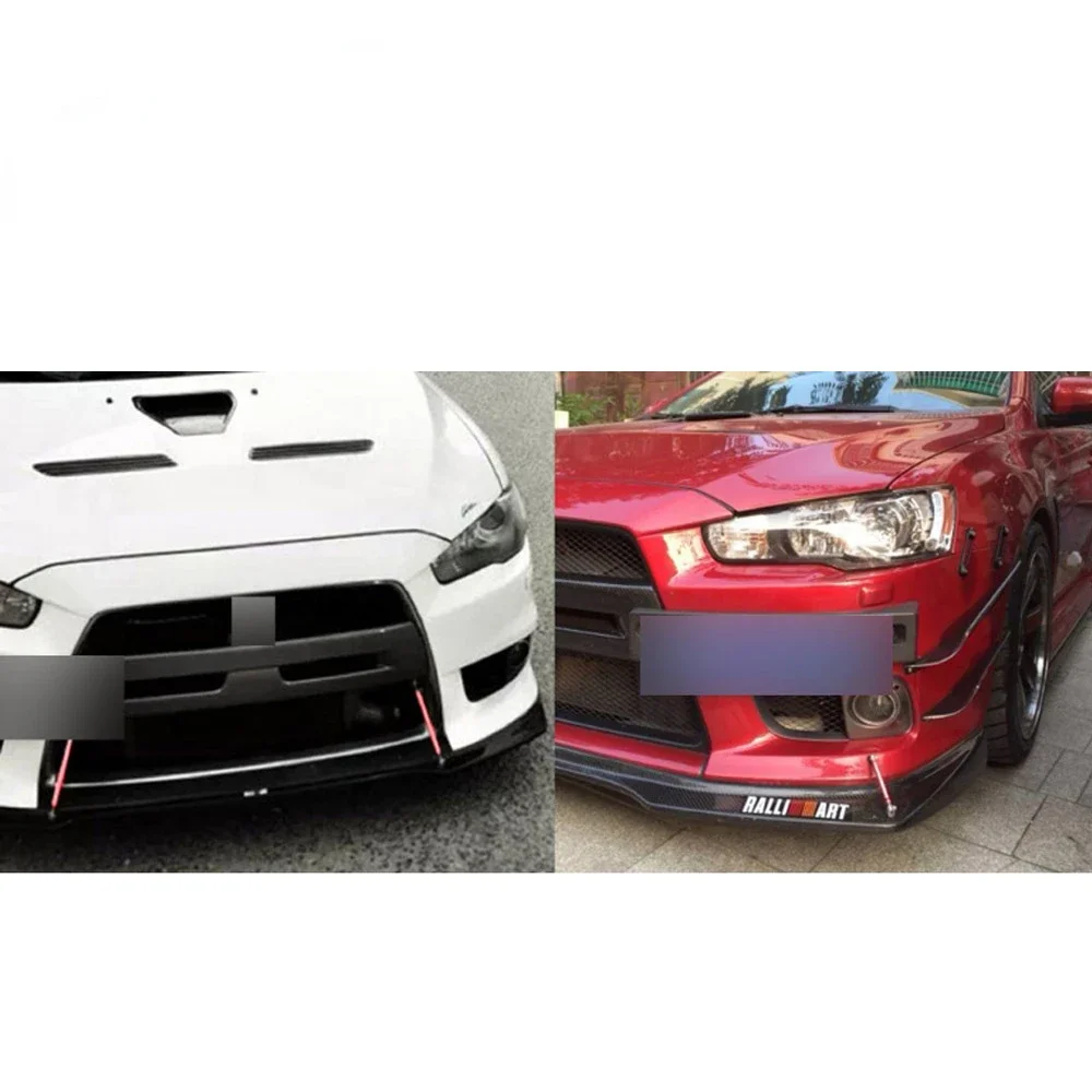 For Mitsubishi Lancer EVO X 2008-2017 200MM Adjustable Front Rear Bumper Lip Splitter Strut Rod Tie Support Bars Car Accessories