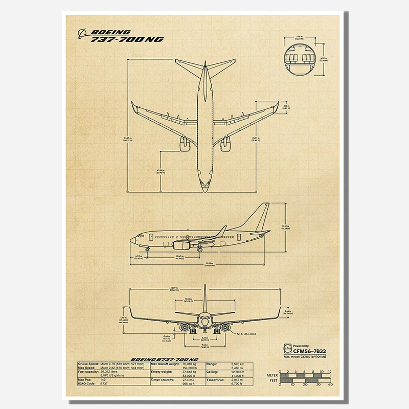 الخطوط الجوية الشهيرة بوينغ 737/777/787 الملصقات كرافت ورقة اللوحة جدار الفن طائرة طائرة طائرة صور لغرفة ديكور المنزل