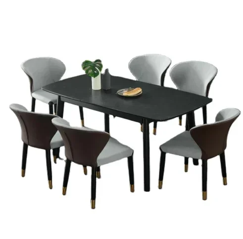 Nordic furniture restaurant home using solid wood legs chair  PU leather fabric dining chair