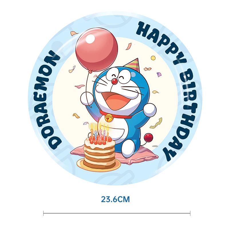 Decoración de cumpleaños de Doraemon de dibujos animados, plato de globo de Doraemon, mantel, pancarta, decoración de pasteles, suministros para fiesta de Baby Shower para niños