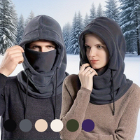 Winter Warm Balaclava Thermal Windproof Hood Motocycle Face Cover Polar Fleece Cycling Neck Moto Full Mask Outdoor Hat Cold Cap